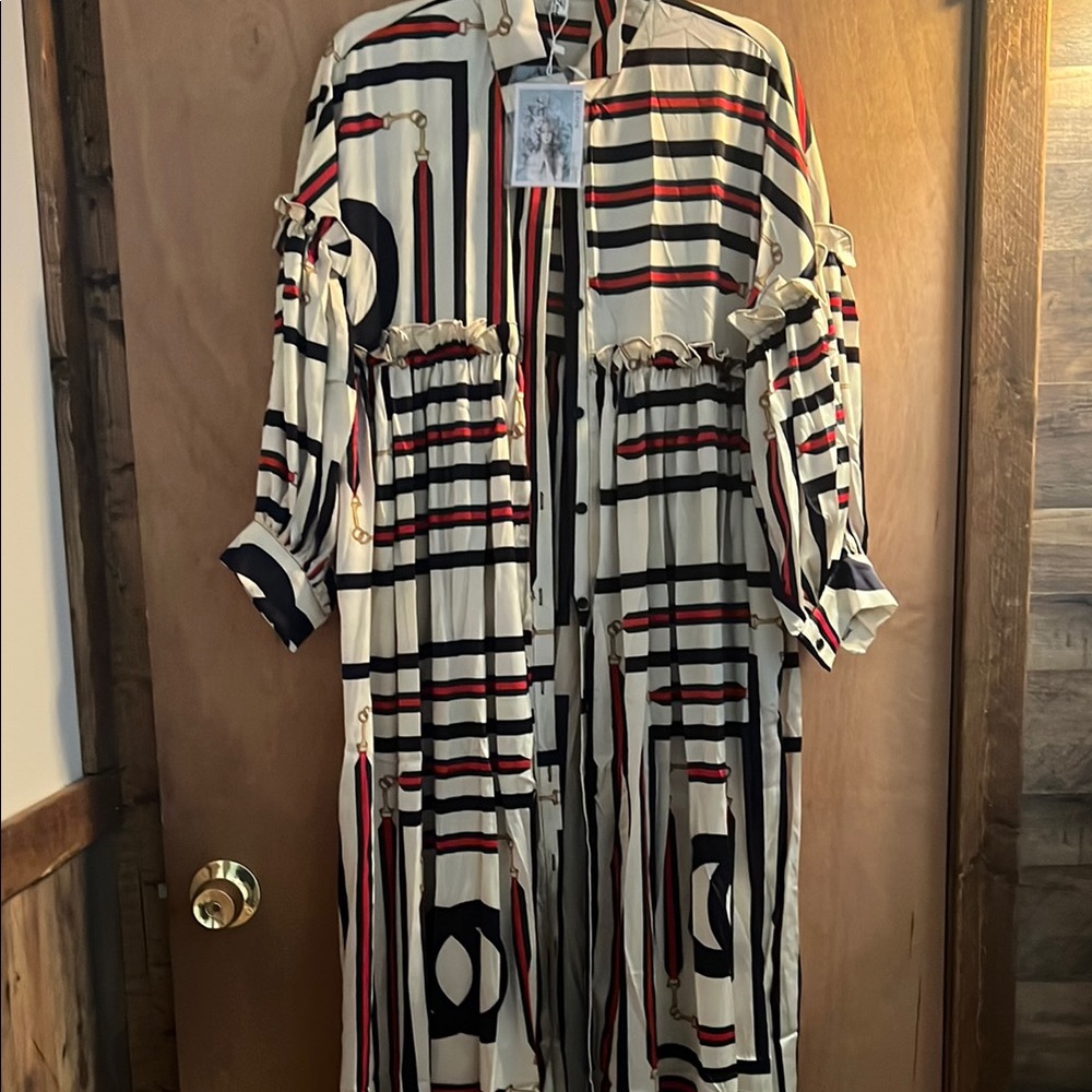 Chic Striped Long Dress